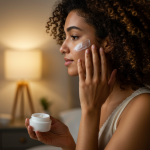 Aplicación de crema de noche: